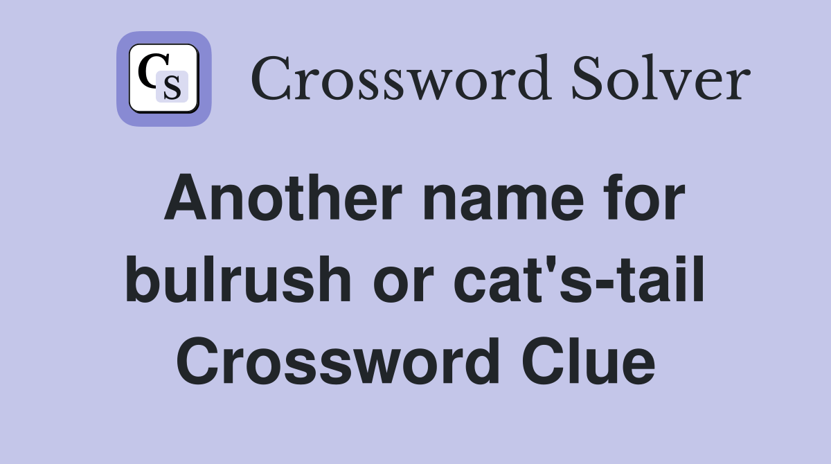 Another name for bulrush or cat'stail Crossword Clue Answers